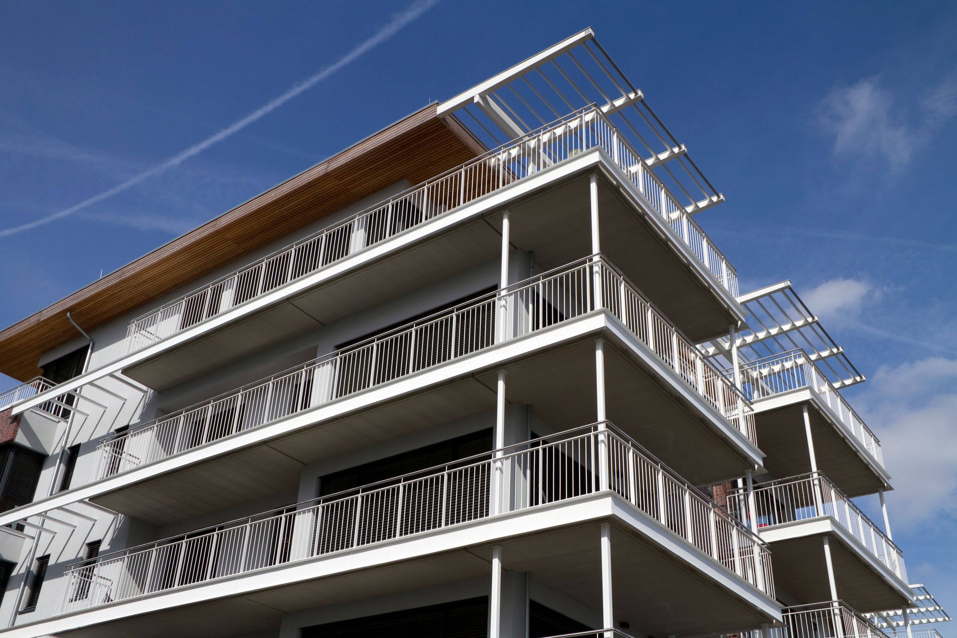 Facade of a modern condominion in Germany