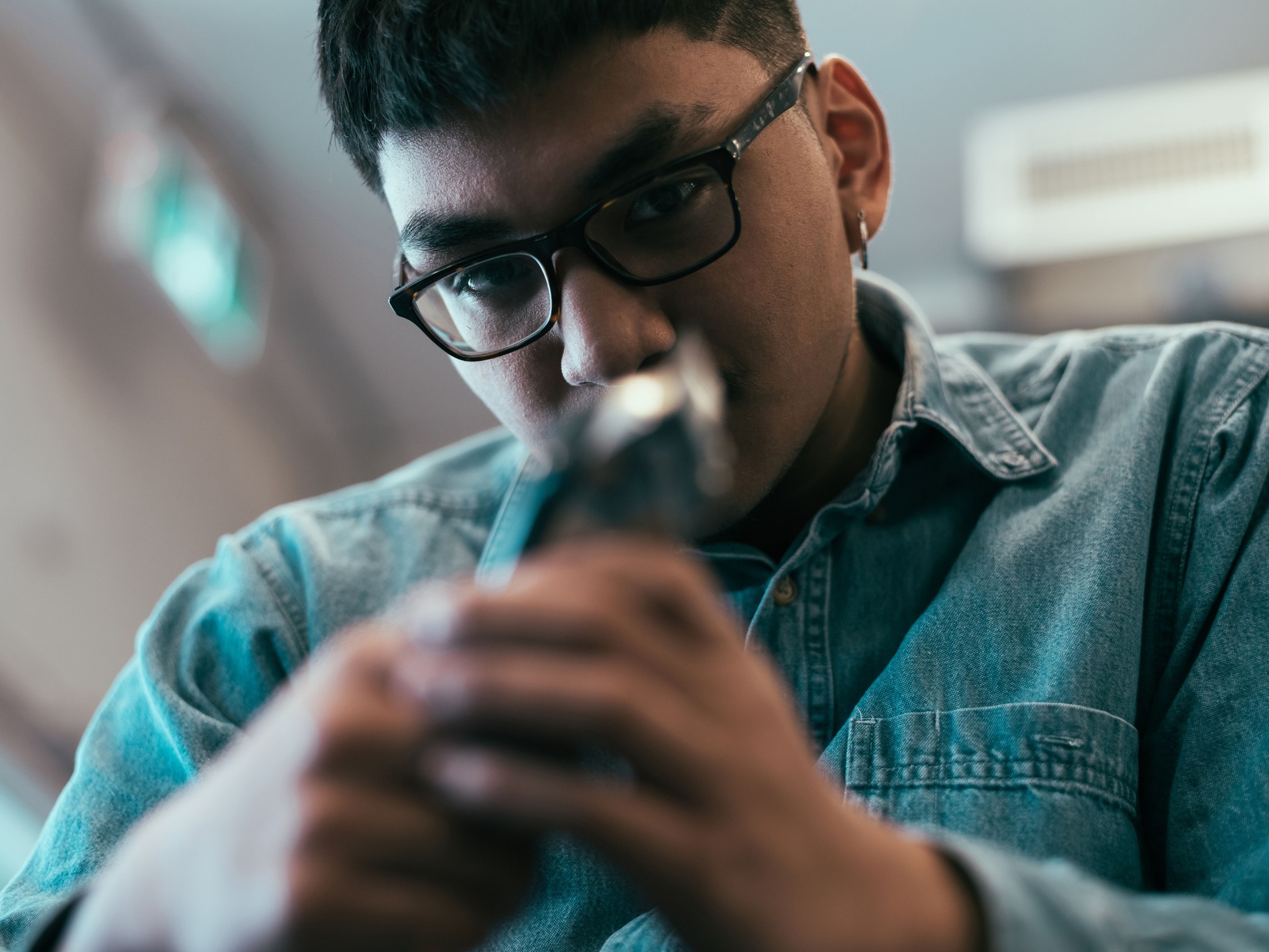 English style barber shop action